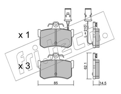 fri.tech. 707.0 Тормозные колодки и сигнализаторы для ROVER 800 (Ровер 800)