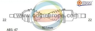Приводной вал Multiparts 18-002651 для DAEWOO KALOS