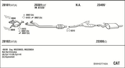 Układ wydechowy WALKER BWH07745A