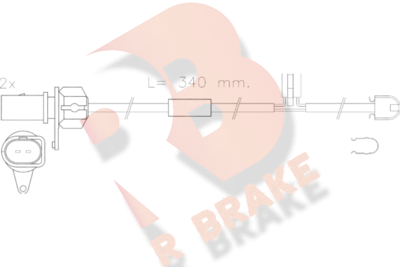 Сигнализатор, износ тормозных колодок R BRAKE 610566RB для AUDI A8