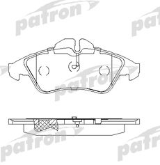 Комплект тормозных колодок, дисковый тормоз PATRON PBP1038 для VW LT