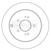 Тормозной диск BORG & BECK BBD4539 для MITSUBISHI GRANDIS