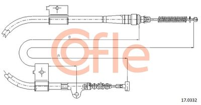 Тросик, cтояночный тормоз COFLE 92.17.0332 для FORD MAVERICK