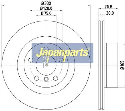 JAPANPARTS Stabdžių diskas