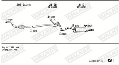 Изпускателна система WALKER ADK004614B