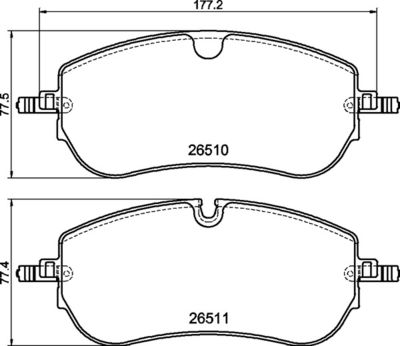 Комплект тормозных колодок, дисковый тормоз BREMBO P 36 038 для JAGUAR E-PACE