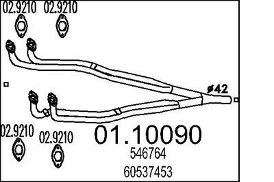 Rura wydechowa MTS 01.10090