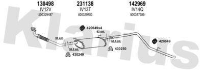 Układ wydechowy KLARIUS 470025E