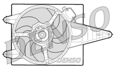 Вентилятор, охлаждение двигателя DENSO DER13204 для LANCIA DEDRA