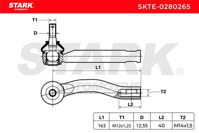 накрайник на напречна кормилна щанга STARK SKTE-0280265