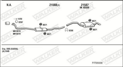 ABGASANLAGE WALKER FIT05558