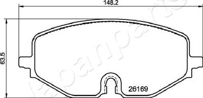 Brake Pad Set, disc brake PA-0964AF