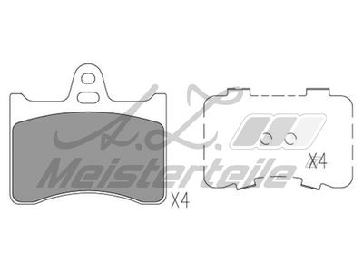 комплект спирачно феродо, дискови спирачки A.Z. Meisterteile AZMT-44-022-1712