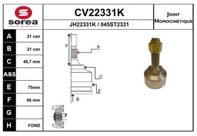 GELENKSATZ ANTRIEBSWELLE