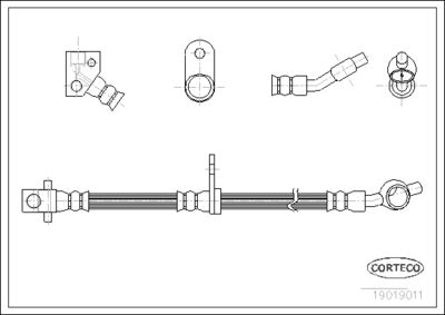Тормозной шланг CORTECO 19019011 для HONDA LEGEND