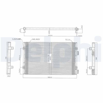 Skraplacz, klimatyzacja DELPHI TSP0225486