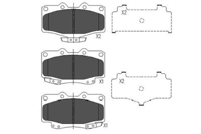 Комплект тормозных колодок, дисковый тормоз KBP-9054