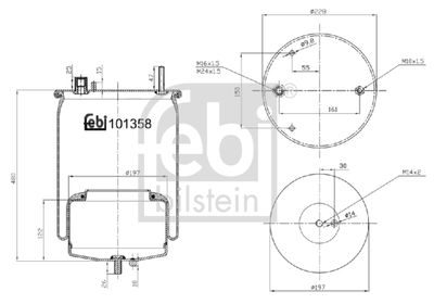 Bälgar, luftfjädring FEBI BILSTEIN 101358