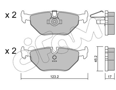 Комплект тормозных колодок, дисковый тормоз 822-210-0