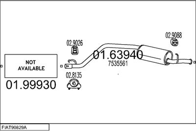 SISTEM DE ESAPAMENT MTS FIAT90829A002552