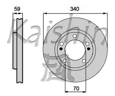 KAISHIN CBR417 Тормозные диски для HONDA ACCORD VIII универсал (CW) 2.0 i (CW1)