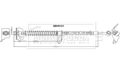 спирачен маркуч BORG & BECK BBH9121