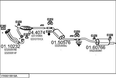 SISTEM DE ESAPAMENT MTS VW0019918A007931