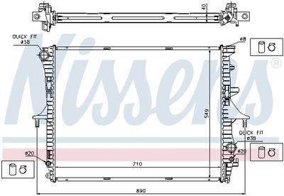 Radiator, engine cooling 65276A