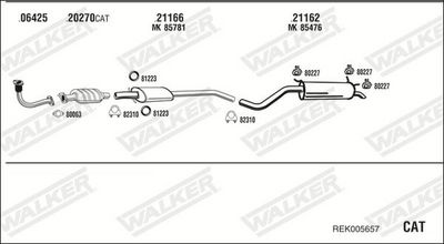 ABGASANLAGE WALKER REK005657