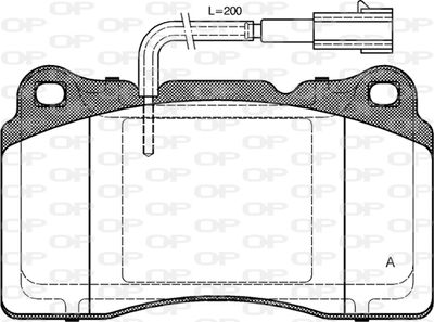 OPEN PARTS BPA0666.51 Тормозные колодки и сигнализаторы  для ALFA ROMEO 156 Sportwagon (932_) 1.9 JTD 16V Q4 (932BXN20)