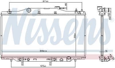 радиатор, охлаждане на двигателя NISSENS 606988