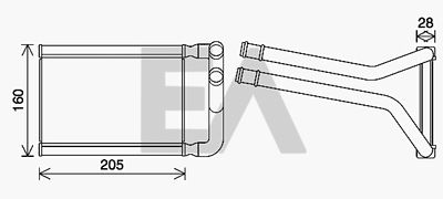 Теплообменник, отопление салона EACLIMA 45C36034 для KIA PICANTO