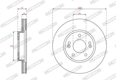 BREMSSCHEIBE FERODO DDF2928C 1