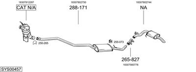 Układ wydechowy BOSAL SYS00457