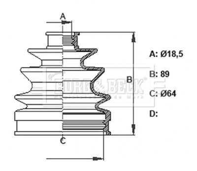 Bellow, drive shaft Borg & Beck BCB6378