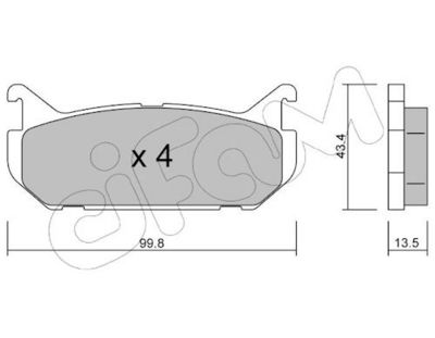 Bremsbelagsatz, Scheibenbremse
