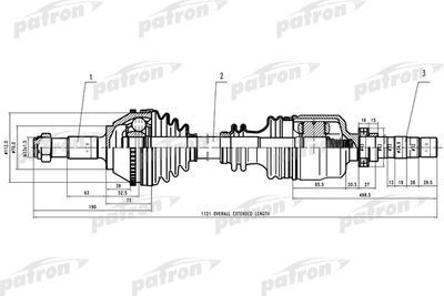 PATRON PDS0161 Сальник полуоси  для FIAT DUCATO (Фиат Дукато)