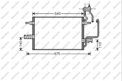 PRASCO OP350C002 Радиатор кондиционера  для OPEL MERIVA A вэн (X03) 1.6 16V (E75)