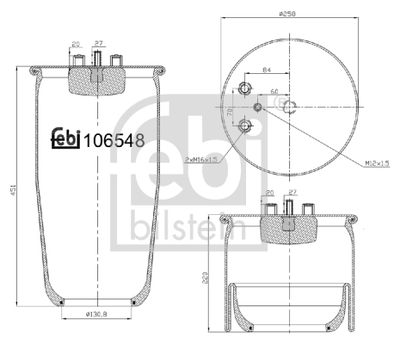 FEBI BILSTEIN Federbalg, Luftfederung
