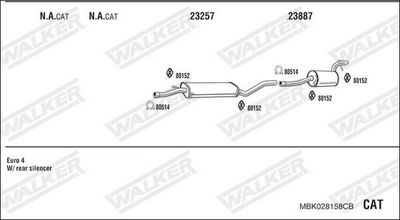 ABGASANLAGE WALKER MBK028158CB