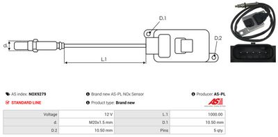 SENZOR NOX INJECTIE ADITIV AS-PL NOX9279 2