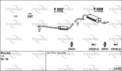 Układ wydechowy FENNO LA702