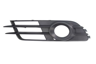 Voorbumper afdekking Voor Links (met mistlampgaten, zwart) past: AUDI A6 C7 11.10-04.15