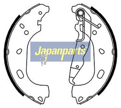 JAPANPARTS Комплект барабанных колодок