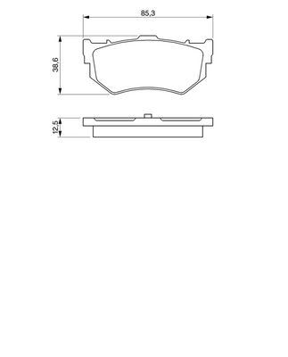 BREMSBELAGSATZ SCHEIBENBREMSE BOSCH 0986460992