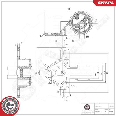 Zavěšení motoru SKV 75SKV020