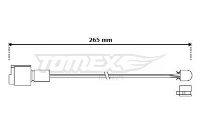 Сигнализатор, износ тормозных колодок TOMEX Brakes TX 30-83 для BMW 2500-3.3