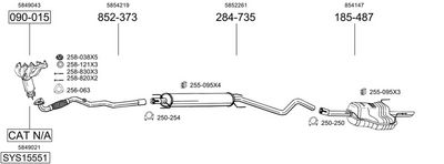 SISTEM DE ESAPAMENT BOSAL SYS15551