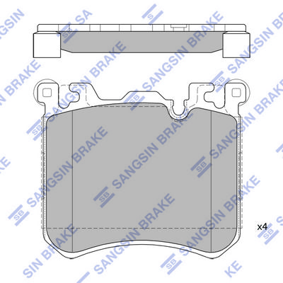 комплект спирачно феродо, дискови спирачки Hi-Q SP1941
