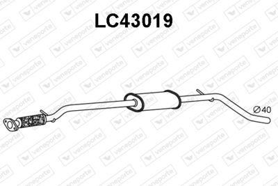 Предглушитель выхлопных газов VENEPORTE LC43019 для LANCIA YPSILON